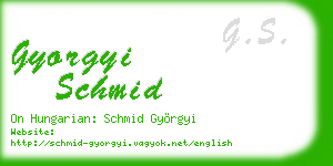 gyorgyi schmid business card